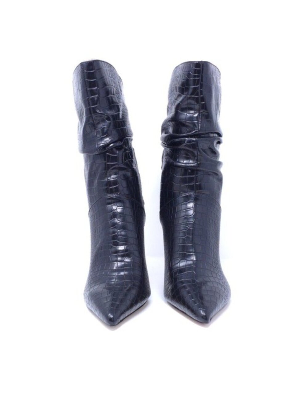 New Jessica Simpson Elisti Black Leather High Heel Bootie Size 9M - Picture 3 of 11
